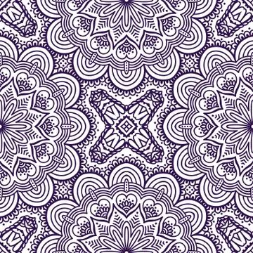 Ethnic floral seamless pattern Stock Illustration