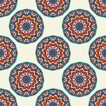 Ethnic floral seamless pattern Stock Illustration