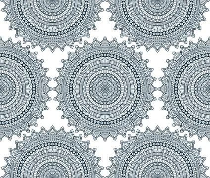 Ethnic floral seamless pattern Stock Illustration