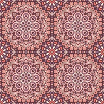 Ethnic floral seamless pattern Stock Illustration