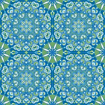 Ethnic floral seamless pattern Stock Illustration