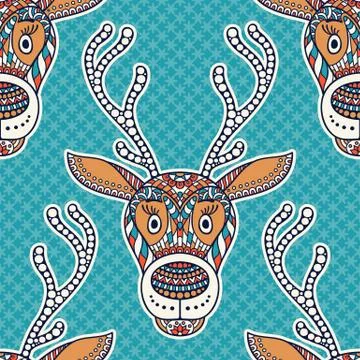 Ethnic floral seamless pattern Stock Illustration