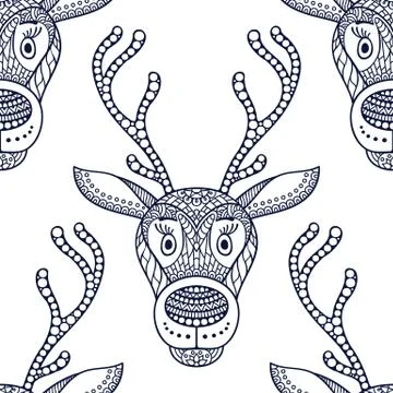Ethnic floral seamless pattern Stock Illustration