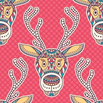 Ethnic floral seamless pattern Stock Illustration