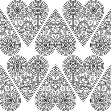 Ethnic floral seamless pattern Stock Illustration