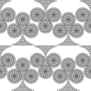 Ethnic floral seamless pattern Stock Illustration