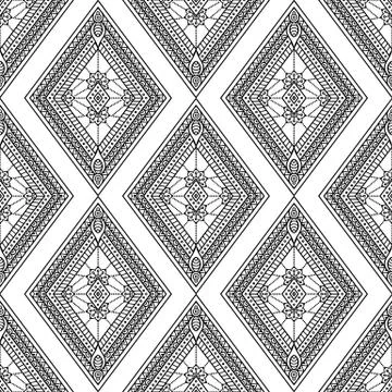 Ethnic floral seamless pattern Stock Illustration