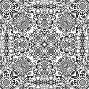Ethnic floral seamless pattern Stock Illustration