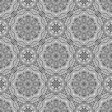 Ethnic floral seamless pattern Stock Illustration