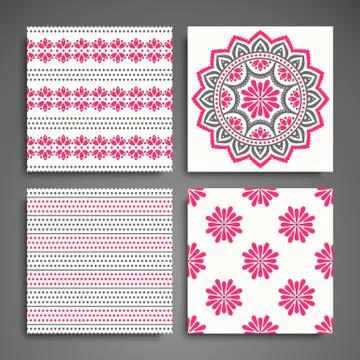 Ethnic floral seamless pattern Stock Illustration