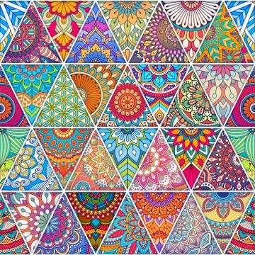Ethnic floral seamless pattern Stock Illustration
