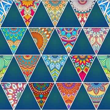 Ethnic floral seamless pattern 스톡 일러스트