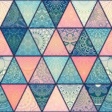 Ethnic floral seamless pattern 스톡 일러스트