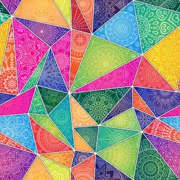 Ethnic floral seamless pattern Stock Illustration