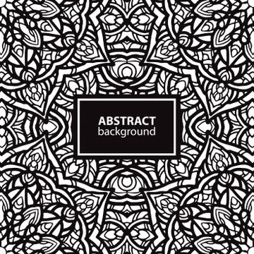 Ethnic floral seamless pattern with mandala Stock Illustration