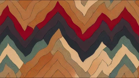 Ethnic geometric animation of beige, light blue and red Stock Footage 220146534