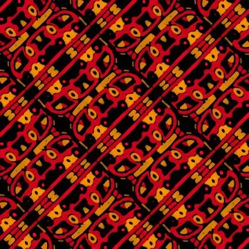 Ethnic Geometric Bold Seamless Pattern Digital art style technique abstrac... Foto stock