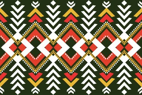 Ethnic geometric fabric pattern Stock Illustration