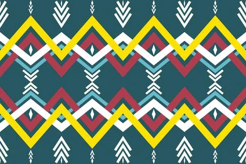 Ethnic geometric fabric pattern Stock Illustration