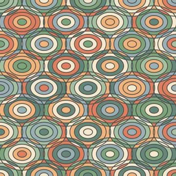 Ethnic geometric ornamental Pattern with Circles Stock Illustration