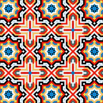 Ethnic geometric pattern Illustrazione stock