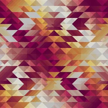 Ethnic geometric pattern, seamless pattern of the Navajo tribe. Native Americ Stock Illustration