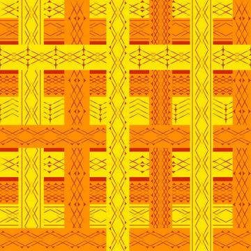 Ethnic geometry seamless pattern. Ethnic orange geometry seamless pattern.... Stock Photos