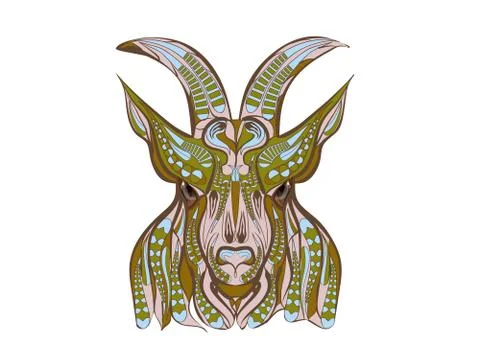 Ethnic goat Stock Illustration