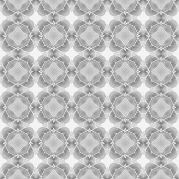 Ethnic hand painted pattern. Black and white 스톡 일러스트