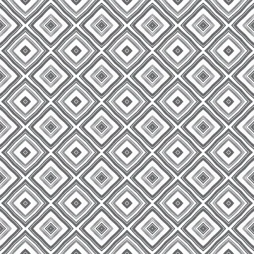 Ethnic hand painted pattern. Black symmetrical Illustrazione stock