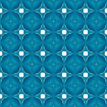 Ethnic hand painted  pattern. Blue creative boho Illustrazione stock