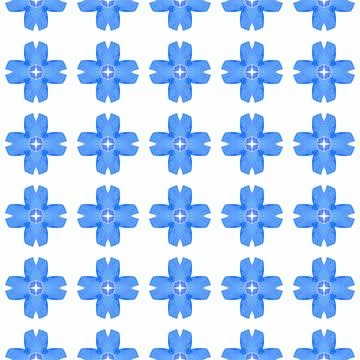 Ethnic hand painted pattern. Blue shapely boho Stock Illustration