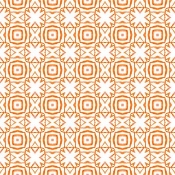 Ethnic hand painted pattern. Orange immaculate Illustrazione stock