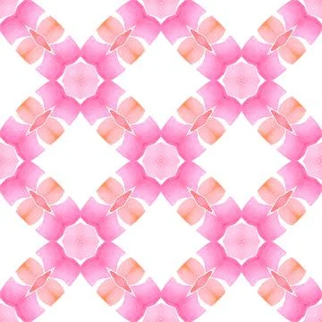 Ethnic hand painted  pattern. Orange classic boho Stock Illustration