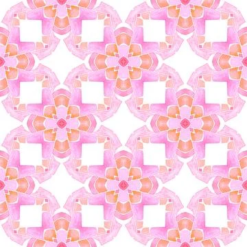 Ethnic hand painted pattern. Orange pleasing Stock Illustration