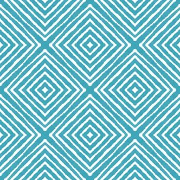 Ethnic hand painted pattern. Turquoise Stock Illustration