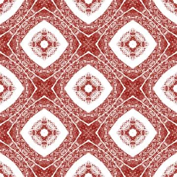 Ethnic hand painted pattern. Wine red Stock Illustration