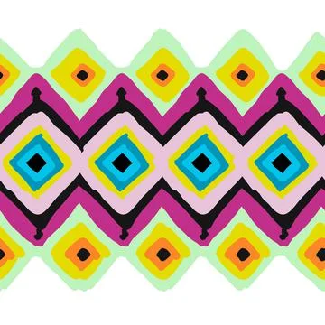 Ethnic handmade ornament, seamless pattern Stock Illustration