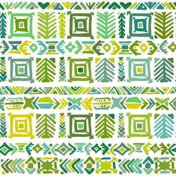 Ethnic handmade ornament, seamless pattern Stock Illustration