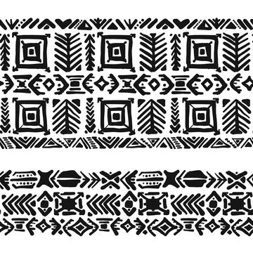 Ethnic handmade ornament, seamless pattern Stock Illustration