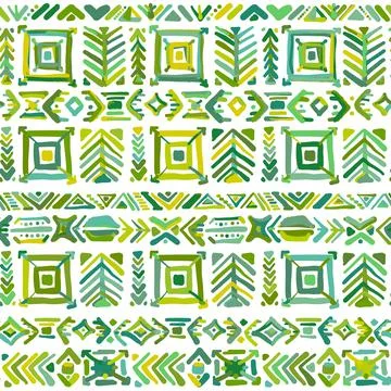 Ethnic handmade ornament, seamless pattern Stock Illustration