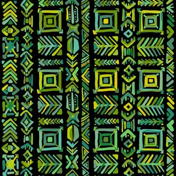Ethnic handmade ornament, seamless pattern Stock Illustration