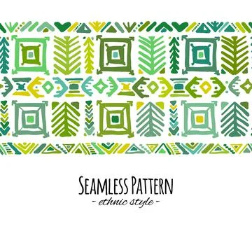 Ethnic handmade ornament, seamless pattern Stock Illustration