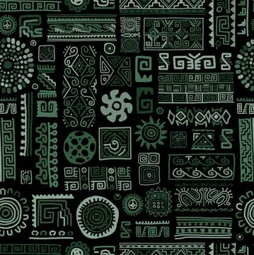 Ethnic handmade ornament, seamless pattern Stock Illustration