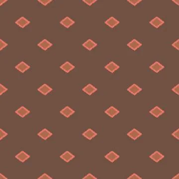 Ethnic ikat diamond pattern.Vector seamless illustration. Stock Illustration