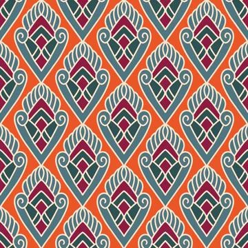 Ethnic ikat patterns geometric native tribal boho motif aztec textile fabric car Illustrazione stock