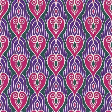 Ethnic ikat patterns geometric native tribal boho motif aztec textile fabric car Illustrazione stock