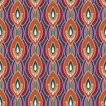 Ethnic ikat patterns geometric native tribal boho motif aztec textile fabric car Stock Illustration