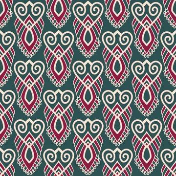 Ethnic ikat patterns geometric native tribal boho motif aztec textile fabric car Illustrazione stock