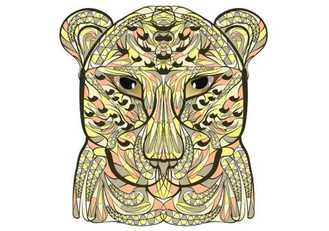 Ethnic leopard Stock Illustration